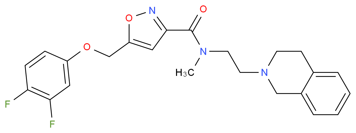 5-[(3,4-difluorophenoxy)methyl]-N-[2-(3,4-dihydro-2(1H)-isoquinolinyl)ethyl]-N-methyl-3-isoxazolecarboxamide_分子结构_CAS_)