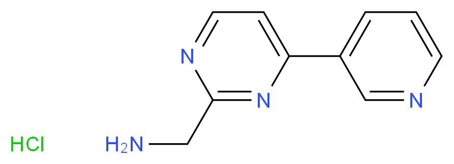 [4-(pyridin-3-yl)pyrimidin-2-yl]methanamine hydrochloride_分子结构_CAS_1196155-27-7