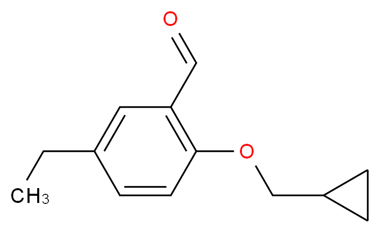 2-(Cyclopropylmethoxy)-5-ethylbenzaldehyde_分子结构_CAS_)