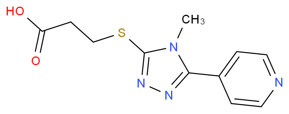 3-{[4-methyl-5-(4-pyridinyl)-4H-1,2,4-triazol-3-yl]thio}propanoic acid_分子结构_CAS_838843-11-1)