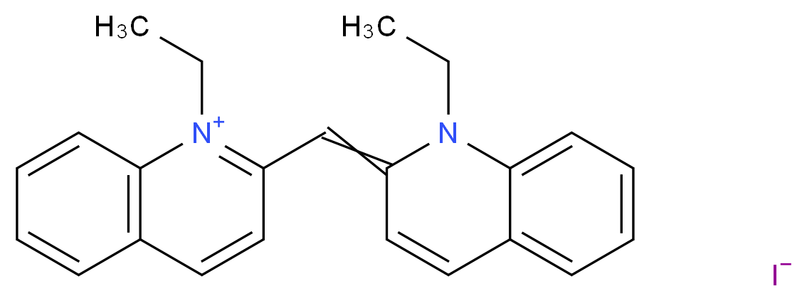 1,1′-二乙基-2,2′-碘化氰_分子结构_CAS_977-96-8)