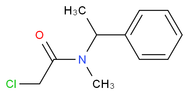 2-chloro-N-methyl-N-(1-phenylethyl)acetamide_分子结构_CAS_40023-04-9)