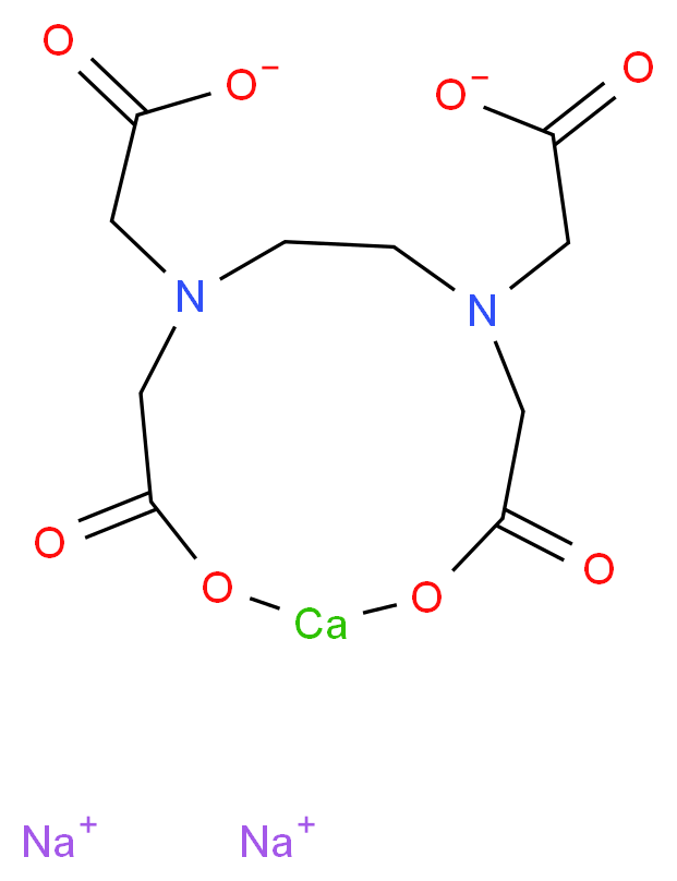 EDTA, DISODIUM CALCIUM SALT TRIHYDRATE_分子结构_CAS_62-33-9)