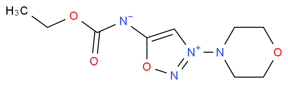 5-[(ethoxycarbonyl)azanidyl]-3-(morpholin-4-yl)-1,2,3λ<sup>5</sup>-oxadiazol-3-ylium_分子结构_CAS_25717-80-0