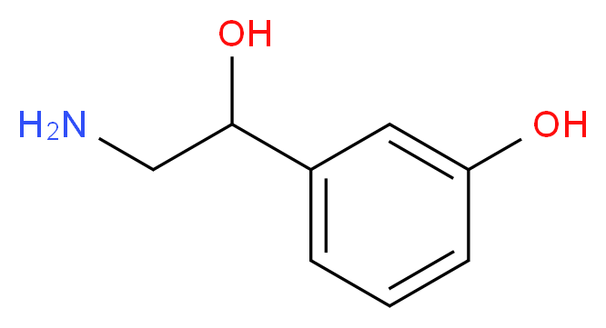 3-(2-amino-1-hydroxyethyl)phenol_分子结构_CAS_15308-34-6