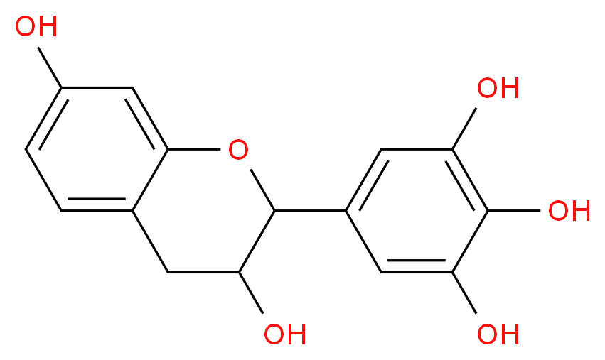 5-(3,7-dihydroxy-3,4-dihydro-2H-1-benzopyran-2-yl)benzene-1,2,3-triol_分子结构_CAS_528-56-3