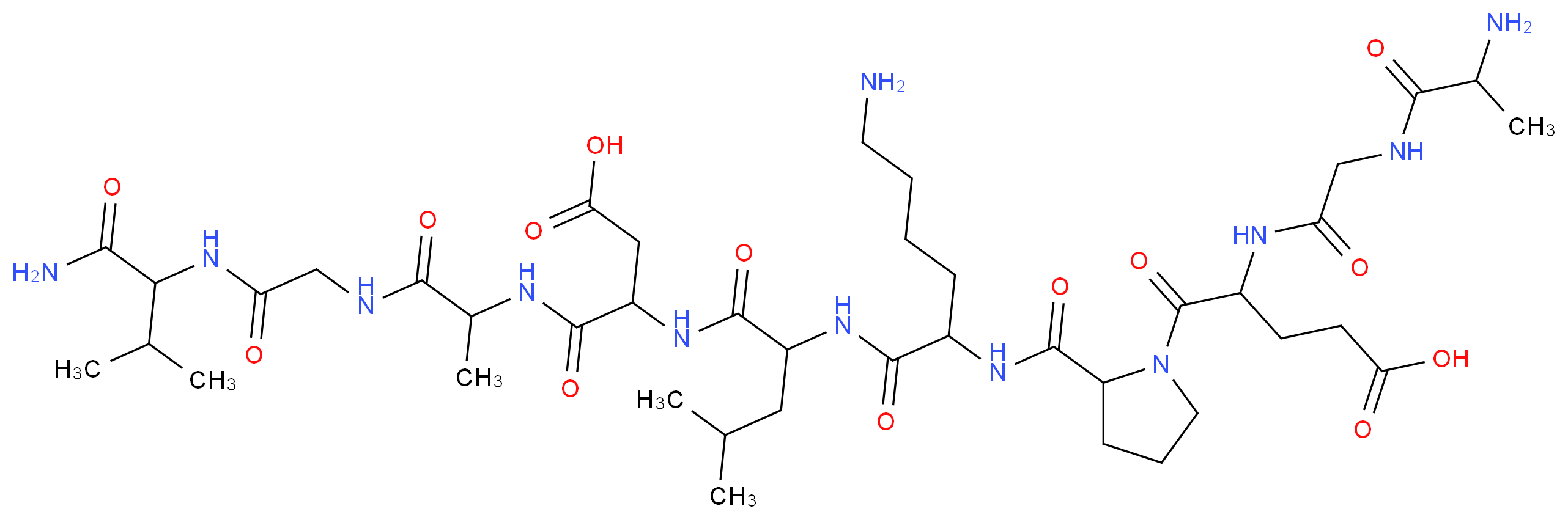 5-(2-{[5-amino-1-({1-[(1-{[1-({[(1-carbamoyl-2-methylpropyl)carbamoyl]methyl}carbamoyl)ethyl]carbamoyl}-2-carboxyethyl)carbamoyl]-3-methylbutyl}carbamoyl)pentyl]carbamoyl}pyrrolidin-1-yl)-4-[2-(2-aminopropanamido)acetamido]-5-oxopentanoic acid_分子结构_CAS_130918-91-1