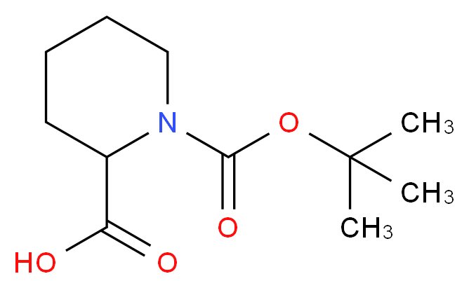 1-[(tert-butoxy)carbonyl]piperidine-2-carboxylic acid_分子结构_CAS_118552-55-9