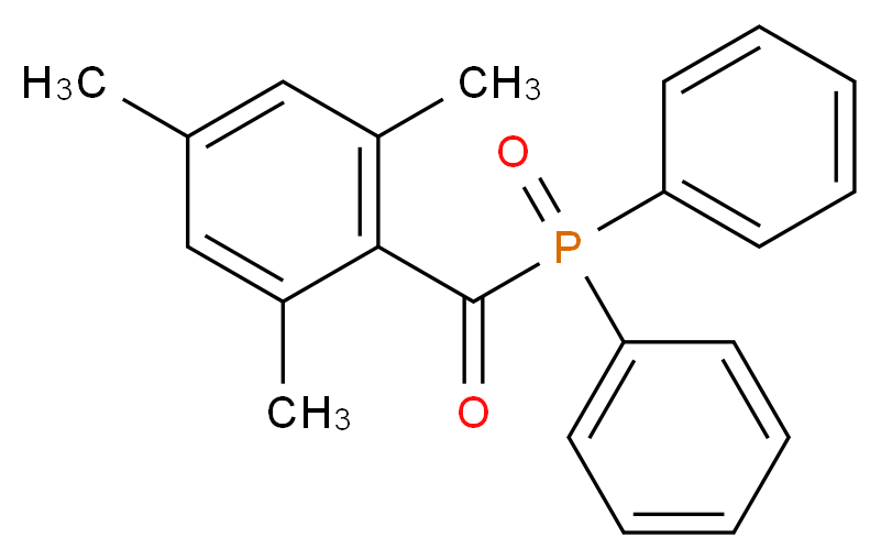 (2,4,6-三甲基苯甲酰基)二苯基氧化膦_分子结构_CAS_75980-60-8)