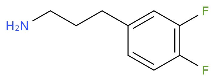 3-(3,4-DIFLUORO-PHENYL)-PROPYLAMINE_分子结构_CAS_377083-92-6)