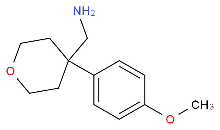 {[4-(4-methoxyphenyl)tetrahydro-2H-pyran-4-yl]methyl}amine_分子结构_CAS_)