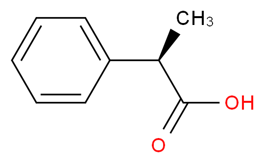 (R)-(-)-2-苯基丙酸_分子结构_CAS_7782-26-5)