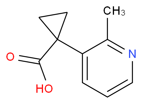 1-(2-methylpyridin-3-yl)cyclopropane-1-carboxylic acid_分子结构_CAS_1060806-17-8