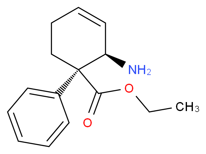 ethyl (1R,2R)-2-amino-1-phenylcyclohex-3-ene-1-carboxylate_分子结构_CAS_53948-51-9