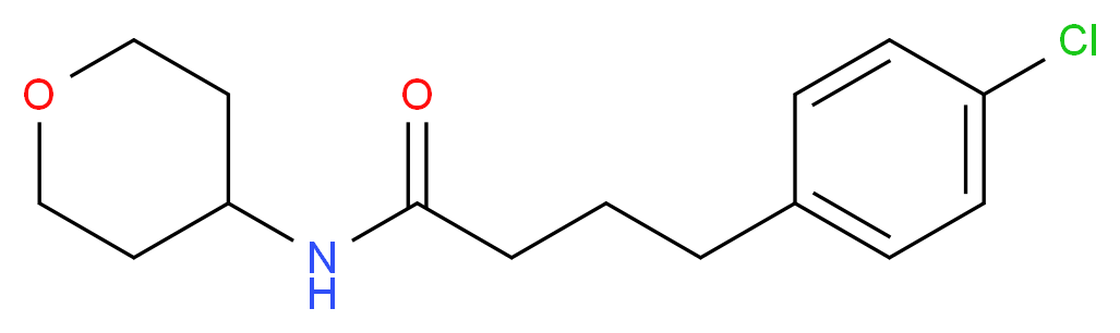 4-(4-chlorophenyl)-N-(tetrahydro-2H-pyran-4-yl)butanamide_分子结构_CAS_)