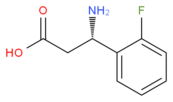 (S)-3-氨基-3-(2-氟苯基)丙酸_分子结构_CAS_151911-32-9)