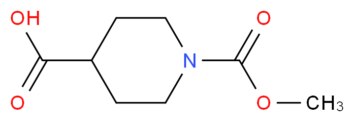 1-(Methoxycarbonyl)-4-piperidinecarboxylic acid_分子结构_CAS_)