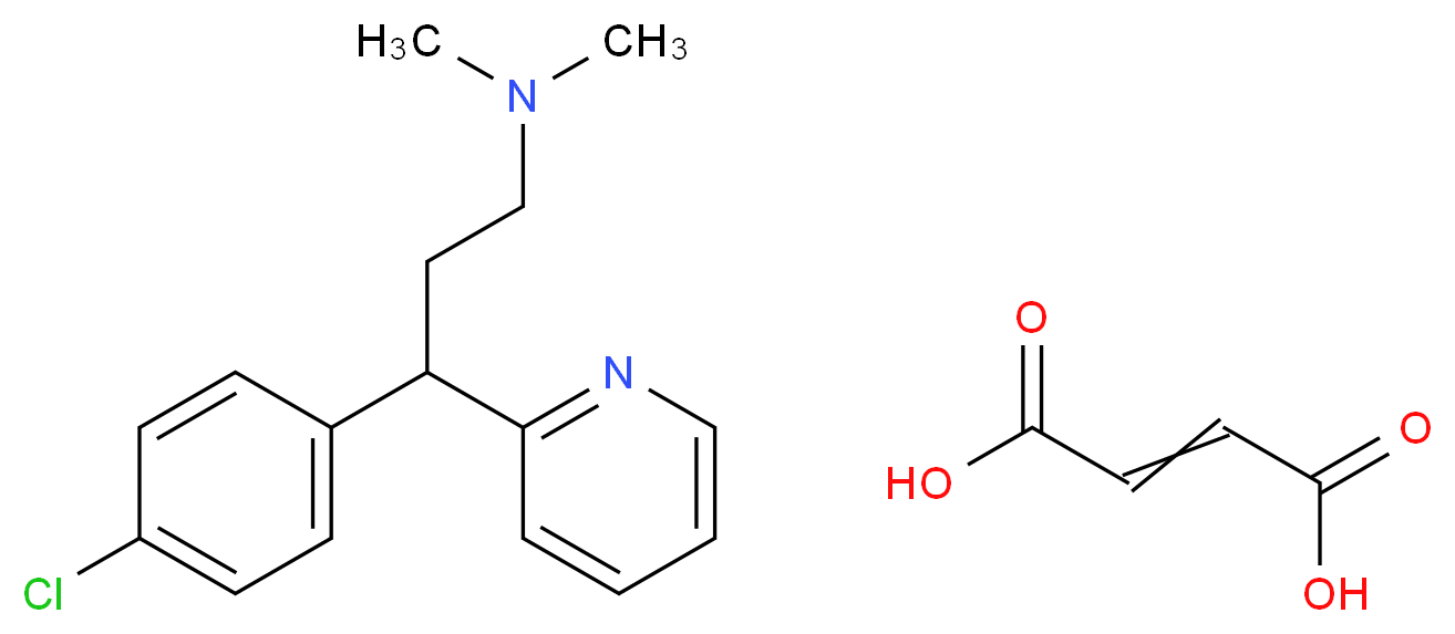 [3-(4-chlorophenyl)-3-(pyridin-2-yl)propyl]dimethylamine; but-2-enedioic acid_分子结构_CAS_)