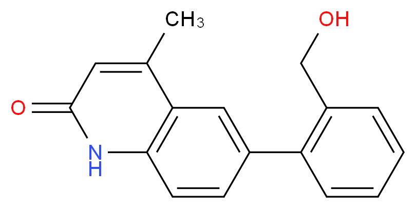 6-[2-(hydroxymethyl)phenyl]-4-methylquinolin-2(1H)-one_分子结构_CAS_)