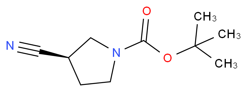 tert-butyl (3R)-3-cyanopyrrolidine-1-carboxylate_分子结构_CAS_132945-76-7