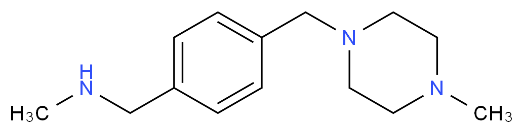 methyl({4-[(4-methylpiperazin-1-yl)methyl]phenyl}methyl)amine_分子结构_CAS_859850-93-4