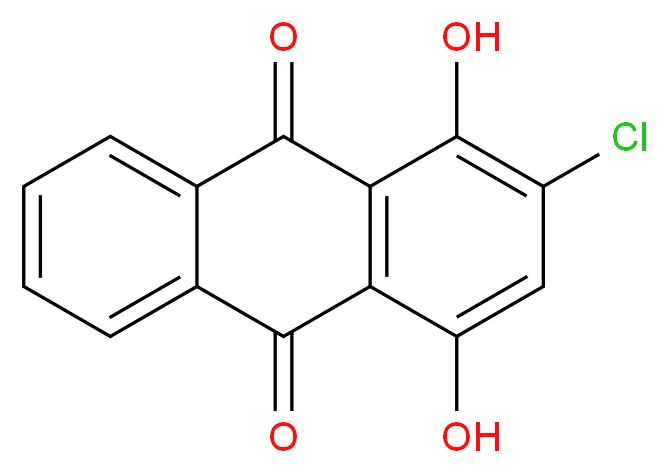 2-chloro-1,4-dihydroxy-9,10-dihydroanthracene-9,10-dione_分子结构_CAS_81-53-8