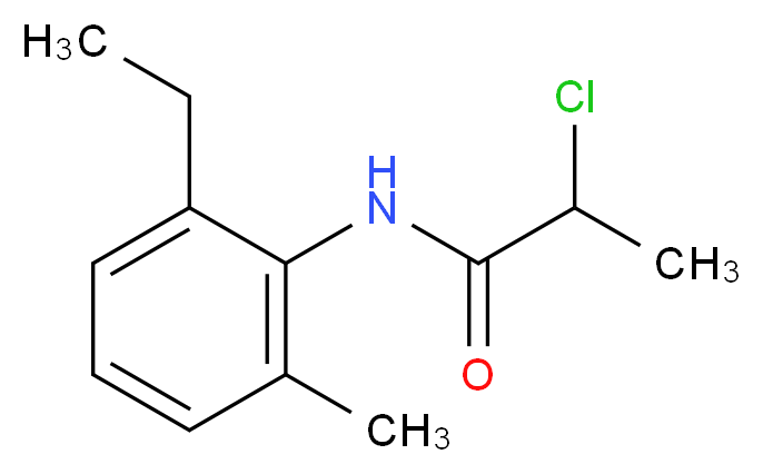 2-Chloro-N-(2-ethyl-6-methylphenyl)propanamide_分子结构_CAS_)