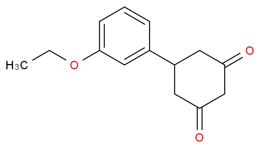 5-(3-Ethoxyphenyl)cyclohexane-1,3-dione_分子结构_CAS_)