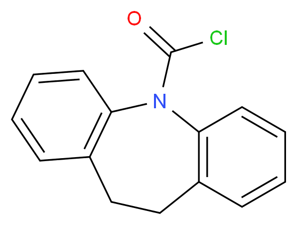 2-azatricyclo[9.4.0.0<sup>3</sup>,<sup>8</sup>]pentadeca-1(15),3,5,7,11,13-hexaene-2-carbonyl chloride_分子结构_CAS_33948-19-5