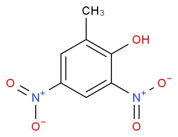 2-methyl-4,6-dinitrophenol_分子结构_CAS_534-52-1