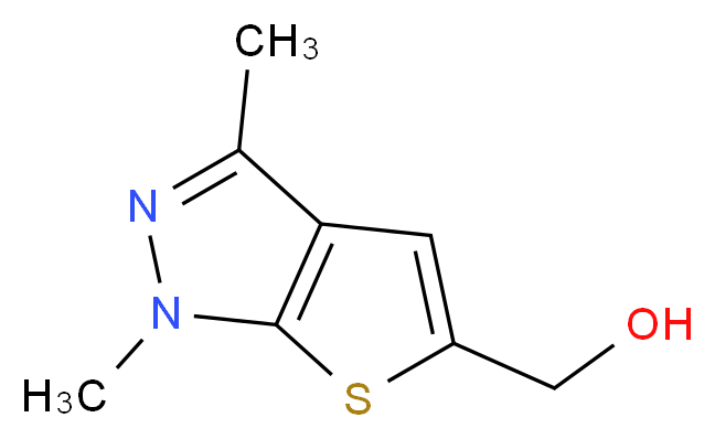 1,3-Dimethyl-5-(hydroxymethyl)-1H-thieno[2,3-c]pyrazole_分子结构_CAS_423769-75-9)