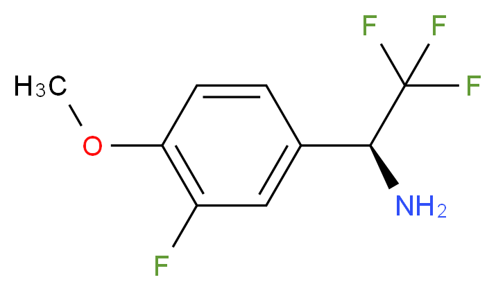 (1S)-2,2,2-TRIFLUORO-1-(3-FLUORO-4-METHOXYPHENYL)ETHYLAMINE_分子结构_CAS_)