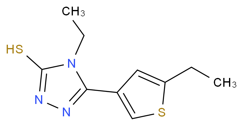 4-Ethyl-5-(5-ethylthien-3-yl)-4H-1,2,4-triazole-3-thiol_分子结构_CAS_)