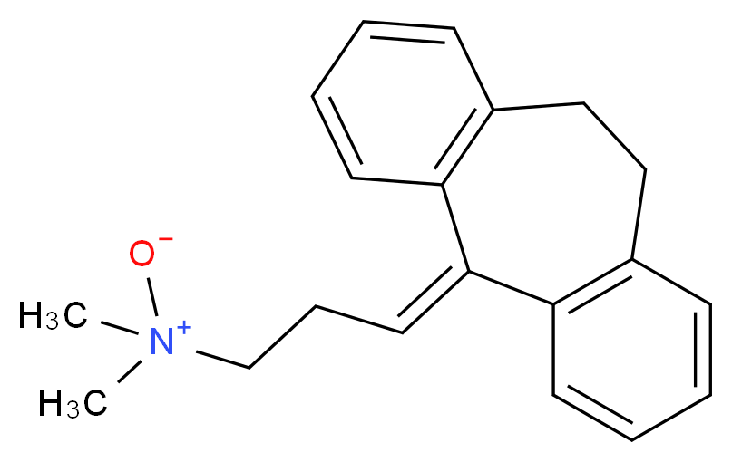 N,N-dimethyl-3-{tricyclo[9.4.0.0<sup>3</sup>,<sup>8</sup>]pentadeca-1(11),3(8),4,6,12,14-hexaen-2-ylidene}propanamine oxide_分子结构_CAS_4317-14-0