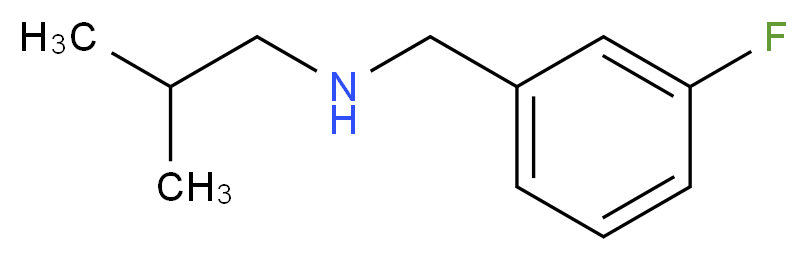 [(3-fluorophenyl)methyl](2-methylpropyl)amine_分子结构_CAS_1019578-68-7