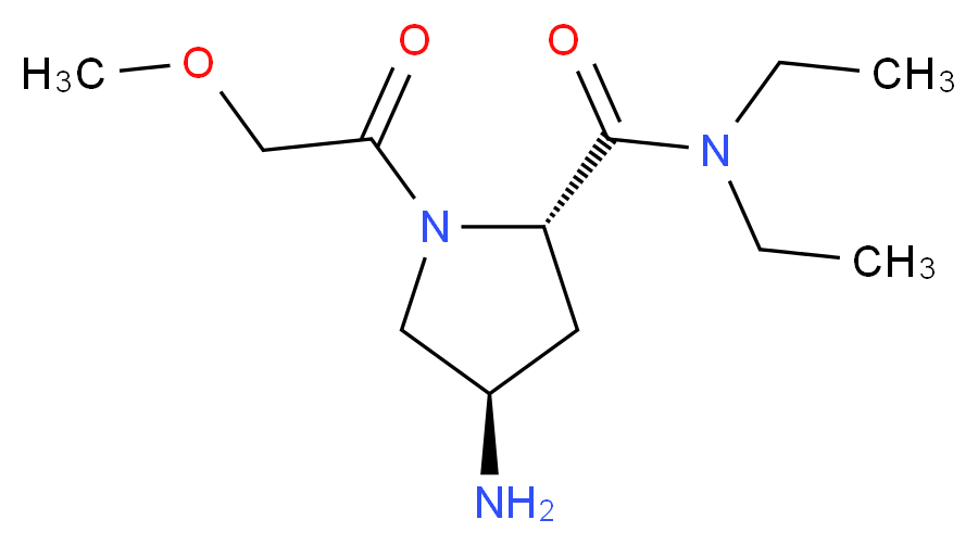(2S,4R)-4-amino-N,N-diethyl-1-(methoxyacetyl)pyrrolidine-2-carboxamide_分子结构_CAS_)