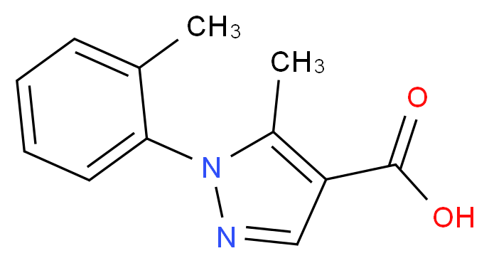 5-methyl-1-(2-methylphenyl)-1H-pyrazole-4-carboxylic acid_分子结构_CAS_423768-56-3