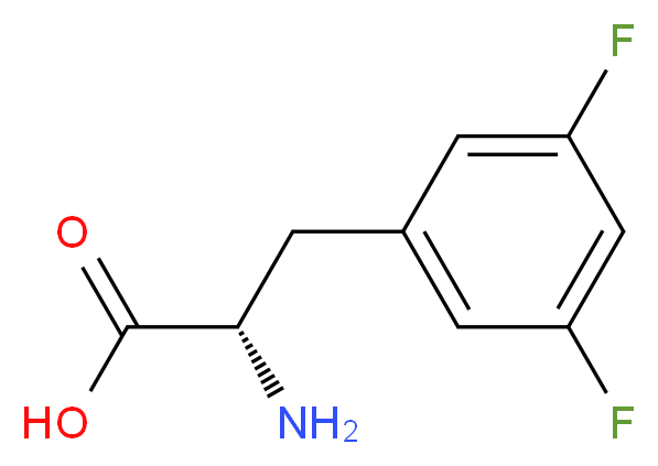 (2S)-2-amino-3-(3,5-difluorophenyl)propanoic acid_分子结构_CAS_1877-71-0