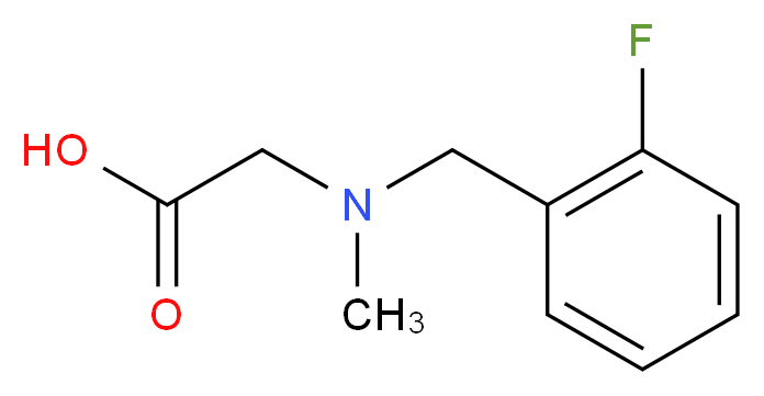 2-{[(2-fluorophenyl)methyl](methyl)amino}acetic acid_分子结构_CAS_1048922-32-2