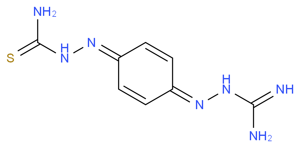 {[4-(carbamimidamidoimino)cyclohexa-2,5-dien-1-ylidene]amino}thiourea_分子结构_CAS_539-21-9