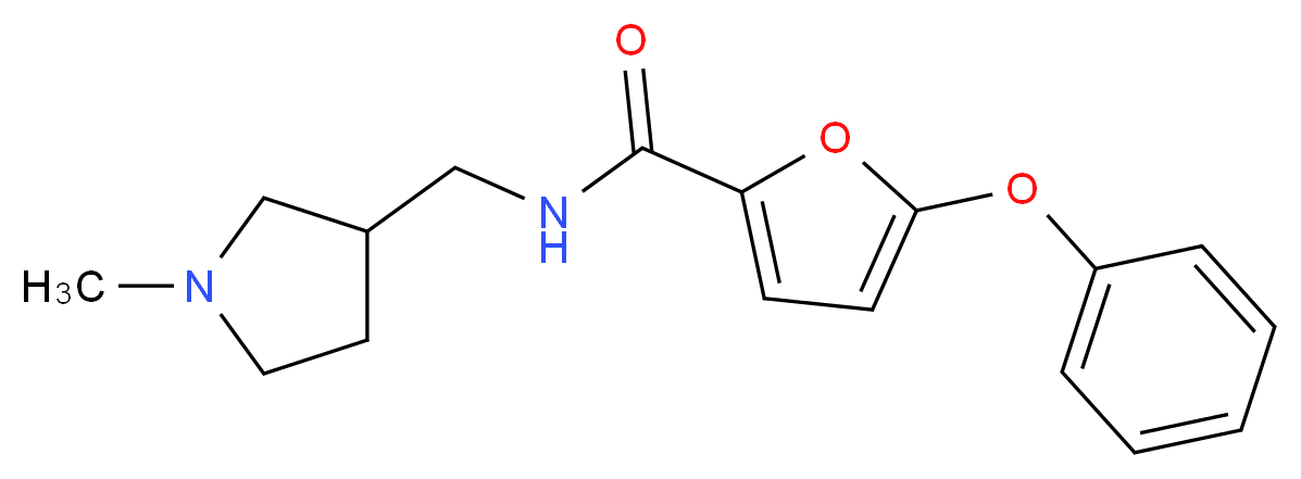N-[(1-methylpyrrolidin-3-yl)methyl]-5-phenoxy-2-furamide_分子结构_CAS_)