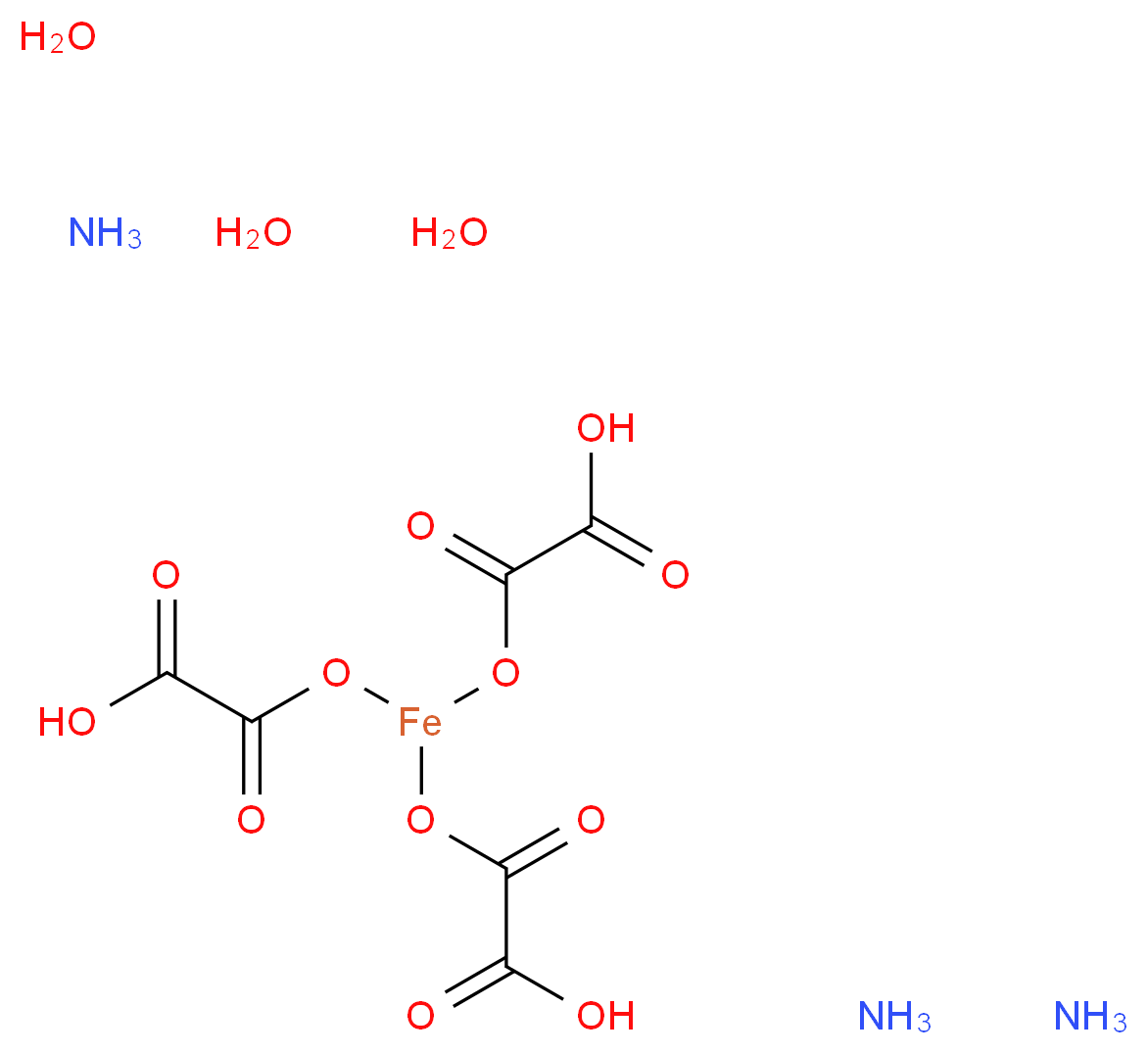 草酸铵铁盐 三水合物_分子结构_CAS_13268-42-3)