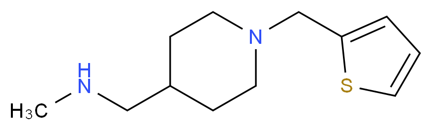 methyl({[1-(thiophen-2-ylmethyl)piperidin-4-yl]methyl})amine_分子结构_CAS_930111-07-2