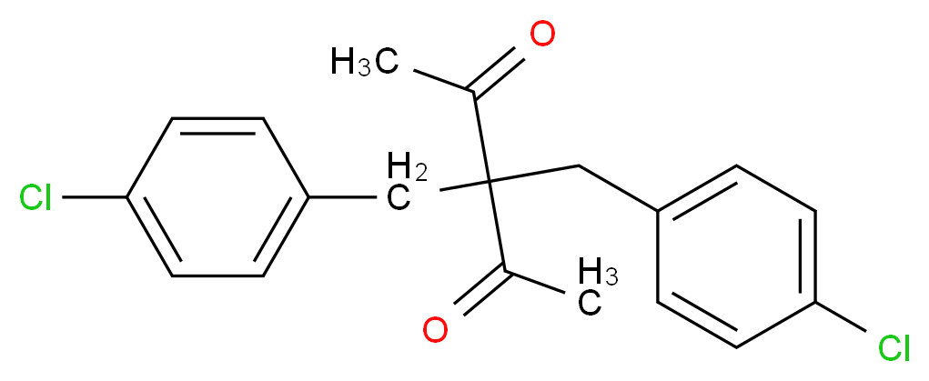 3,3-Bis(4-chlorobenzyl)-2,4-pentanedione_分子结构_CAS_130745-77-6)