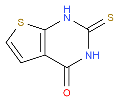 2-sulfanylidene-1H,2H,3H,4H-thieno[2,3-d]pyrimidin-4-one_分子结构_CAS_117516-97-9