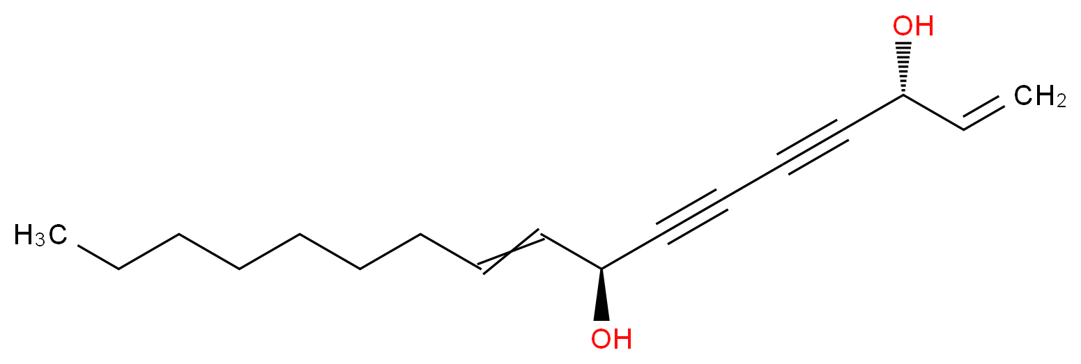 (3R,8S)-heptadeca-1,9-dien-4,6-diyne-3,8-diol_分子结构_CAS_55297-87-5
