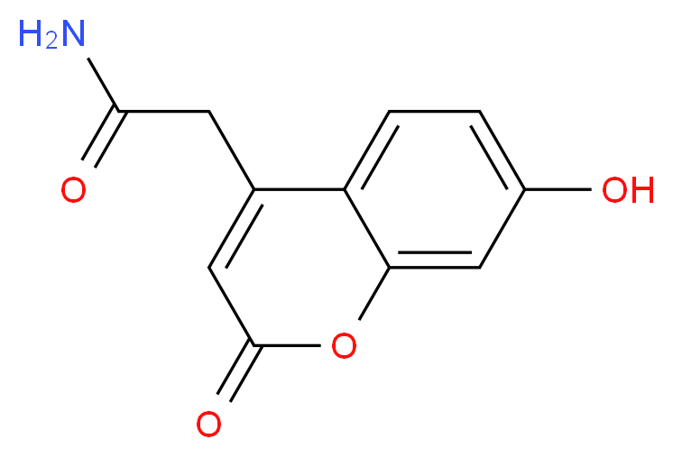 2-(7-hydroxy-2-oxo-2H-chromen-4-yl)acetamide_分子结构_CAS_101999-45-5