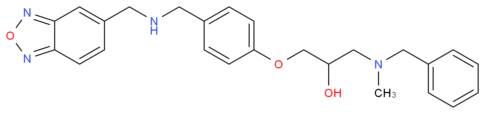 1-(4-{[(2,1,3-benzoxadiazol-5-ylmethyl)amino]methyl}phenoxy)-3-[benzyl(methyl)amino]-2-propanol_分子结构_CAS_)