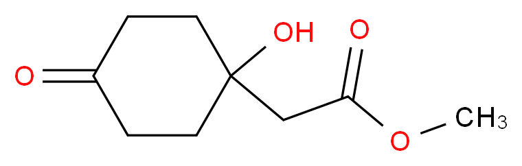 methyl 2-(1-hydroxy-4-oxocyclohexyl)acetate_分子结构_CAS_81053-14-7