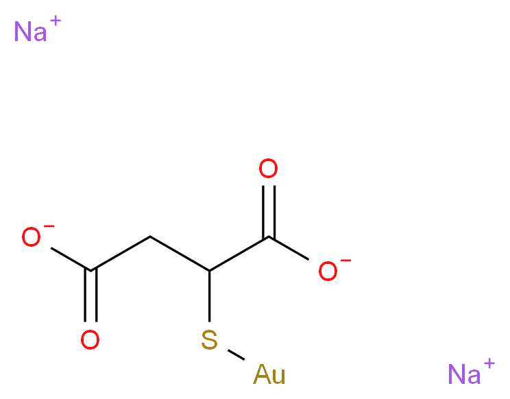 金(I)硫丁二酸钠_分子结构_CAS_12244-57-4)